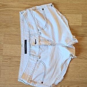 Billabong white jean shorts
